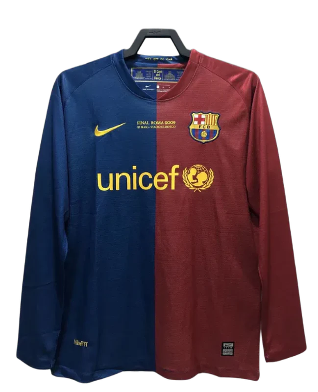 Barcelona 08/09 I Home Jersey - Long Sleeve Retro Version