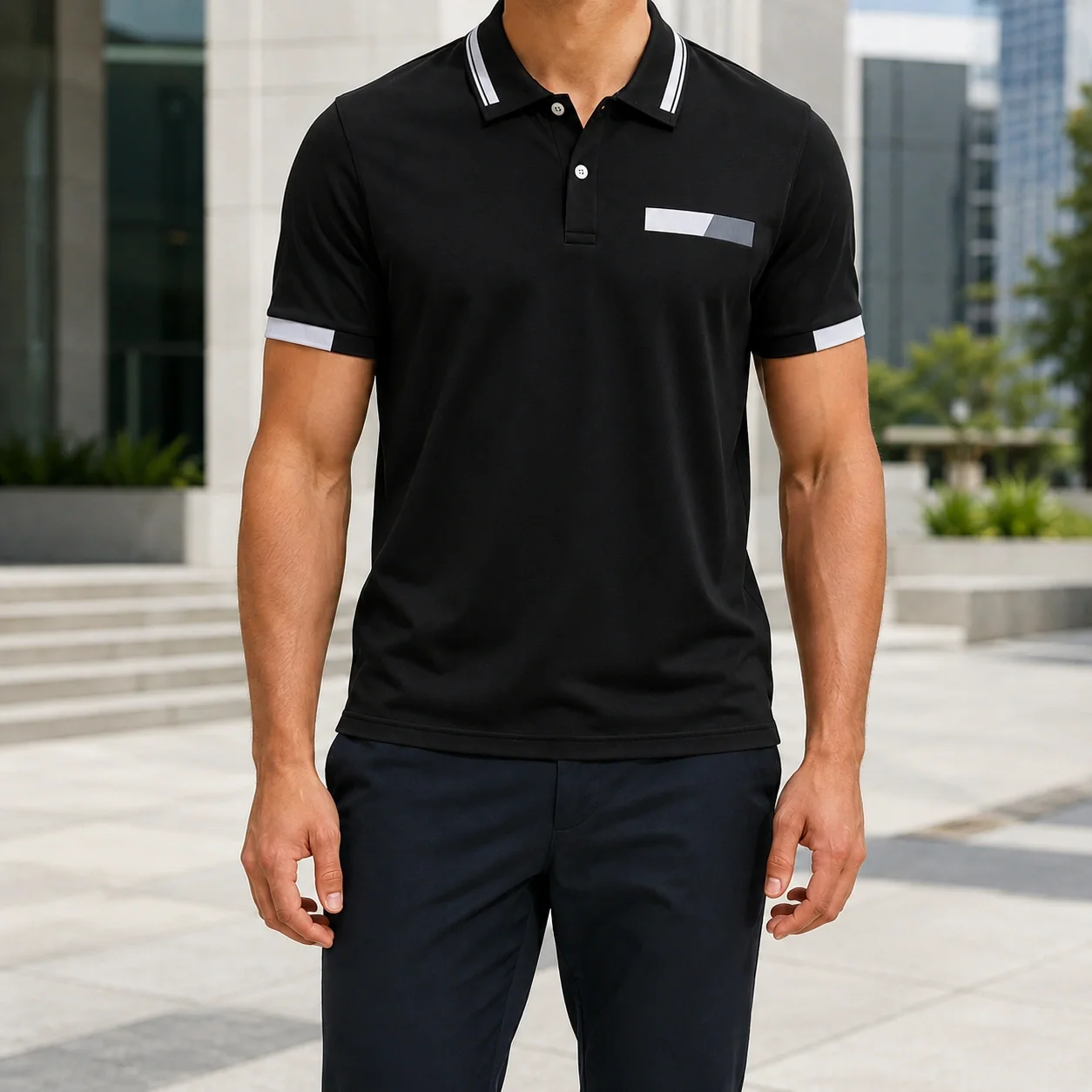 Mivanity Men's Business Casual Polo Shirts