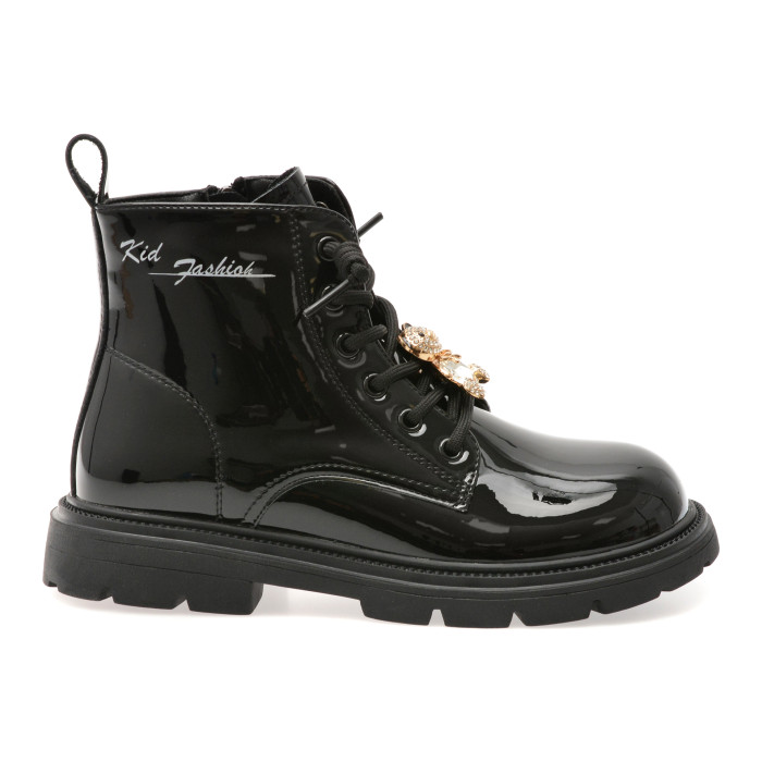 Ghete SELECTION KIDS negre, 532207, din piele naturala