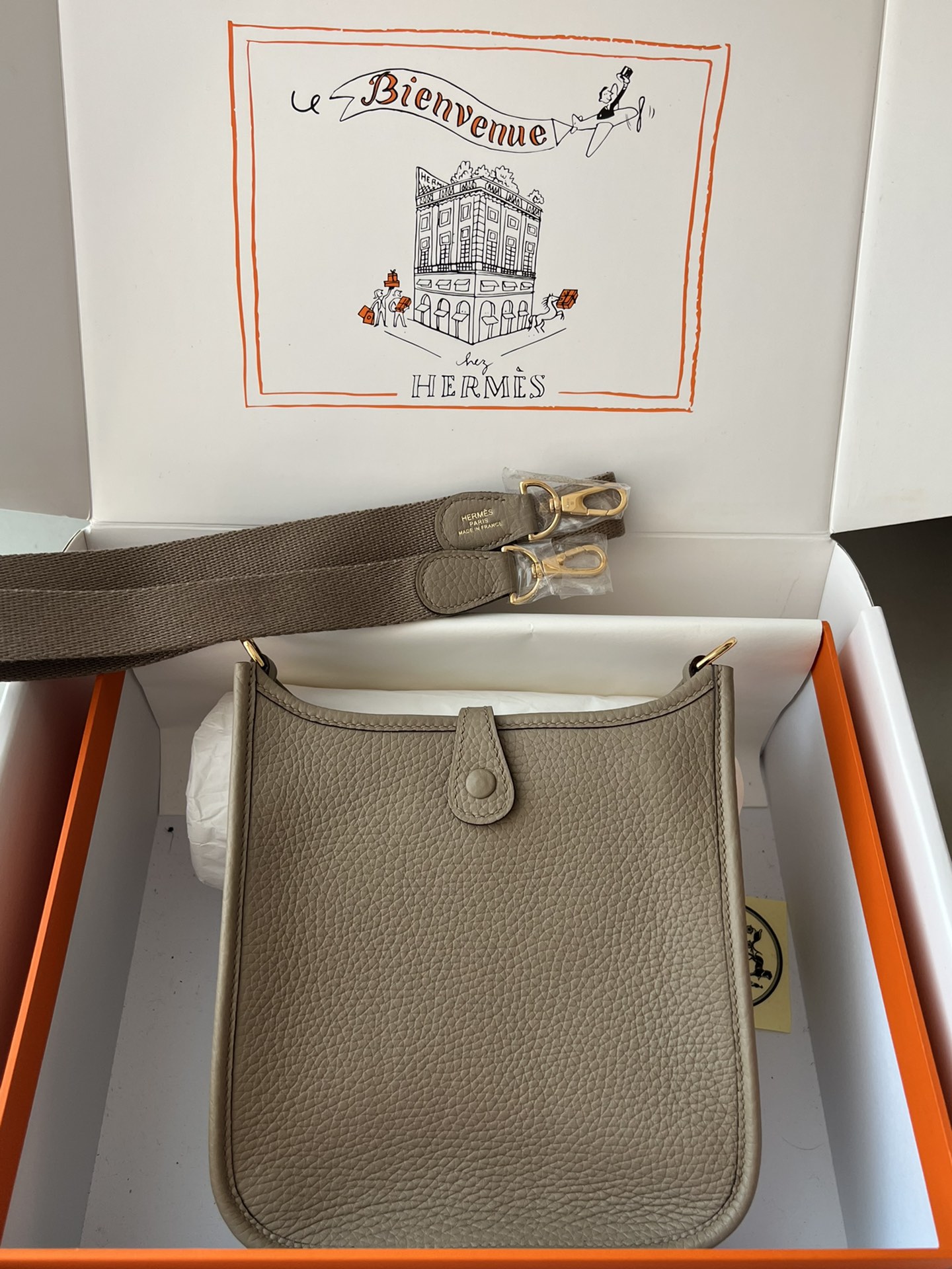 Hermes Evelyn 𝖬𝗂𝗇𝗂 17 Gold Hardware-Top master