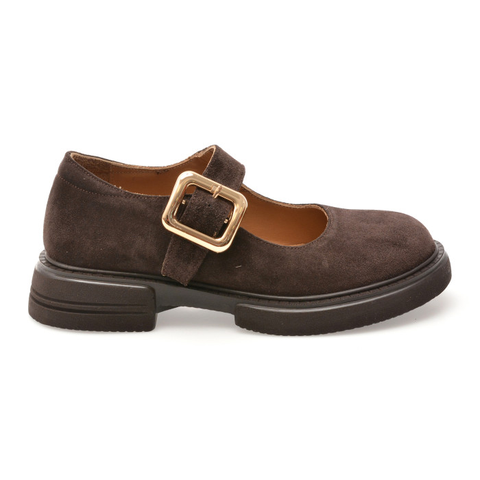 Pantofi EPICA maro, 4196732, din piele intoarsa