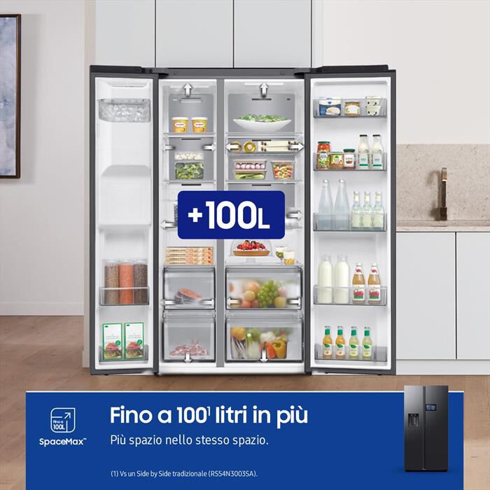 SAMSUNG - Frigorifero side by side RS90F64EDFEF 614L ClasseD-Antracite