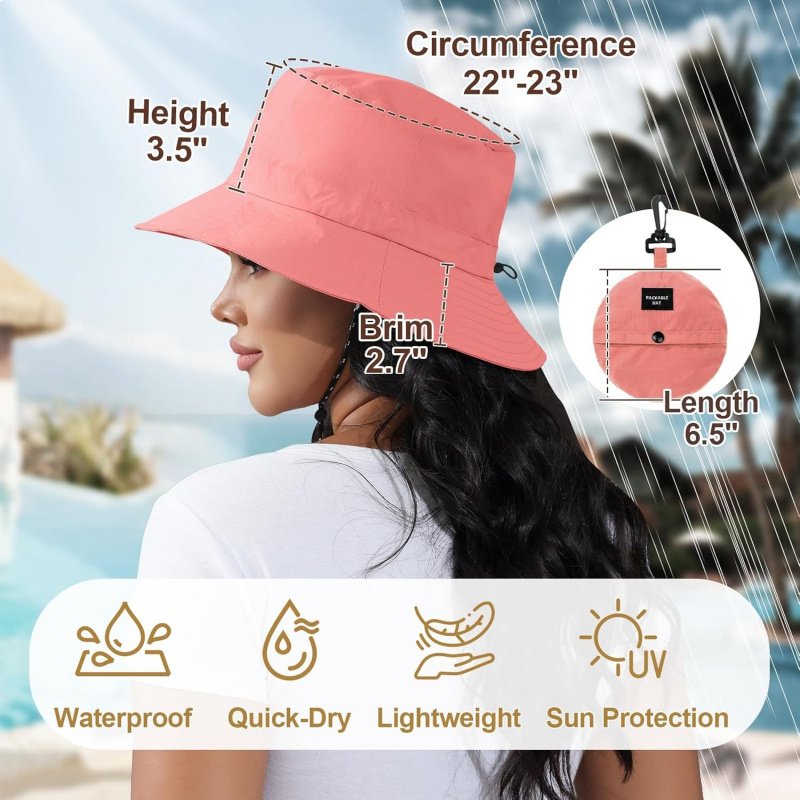 Women's Packable Waterproof Bucket Hat