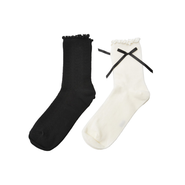 Sosete ALDO alb-negru, CUTIEBOW 003, din material textil