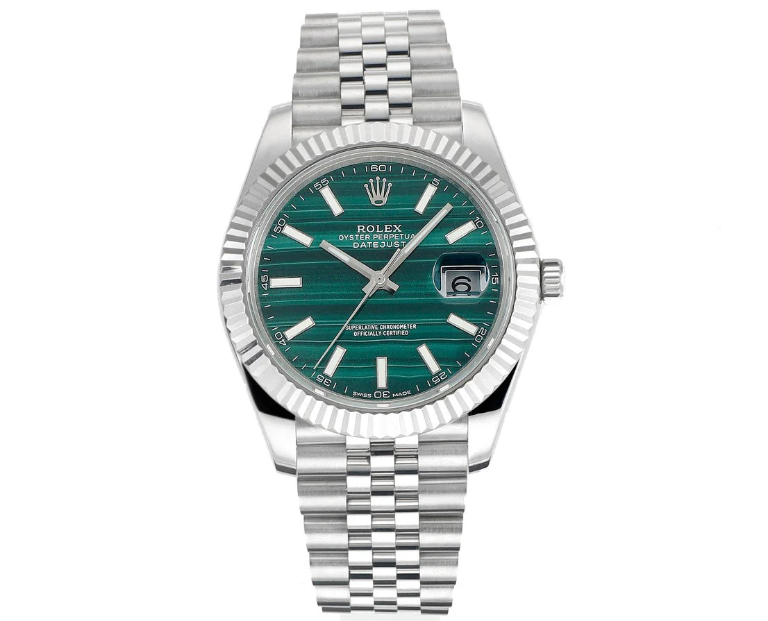DATEJUST 41MM CUSTOM STEEL CASE MALACHITE DIAL