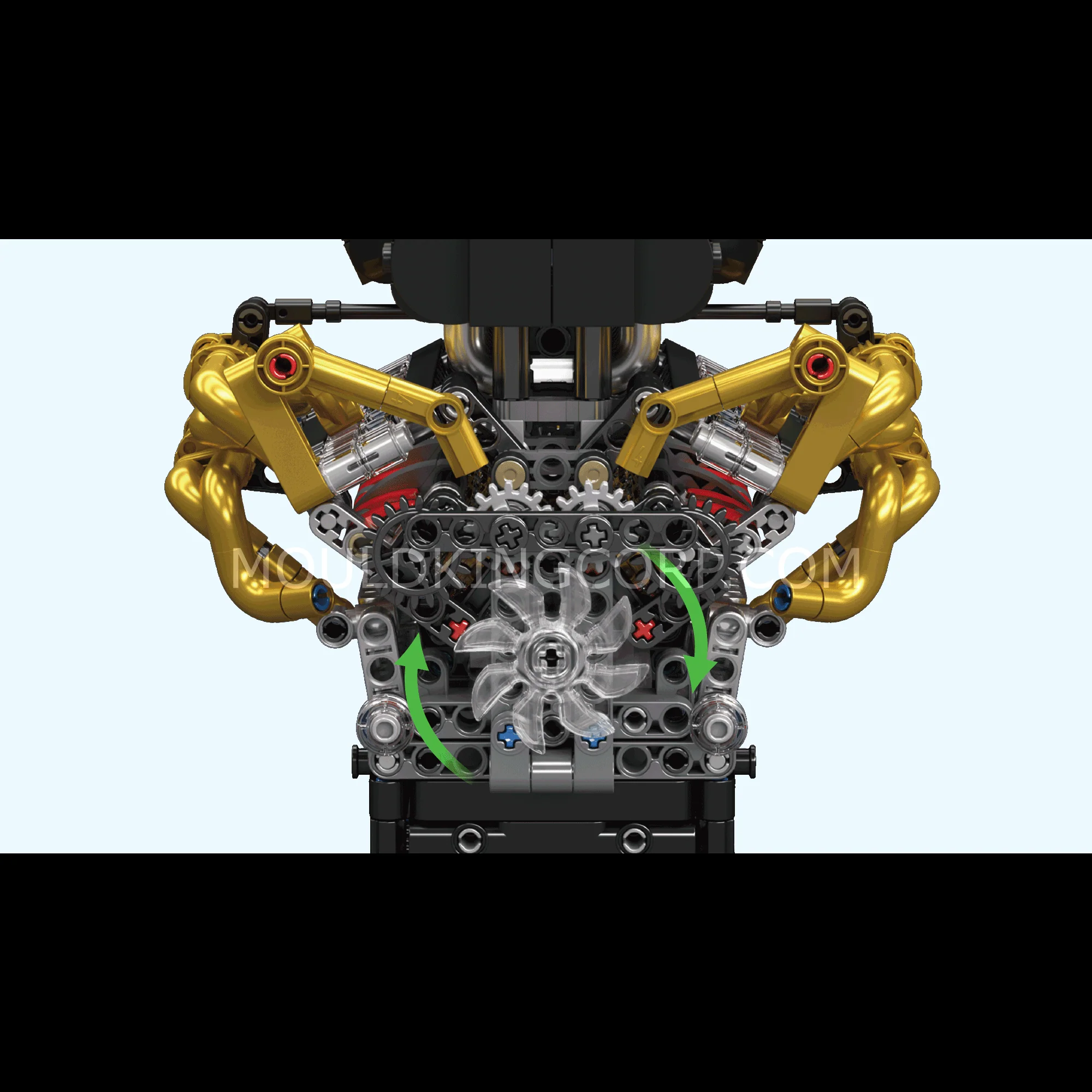 Mould King 10224 Motorized Valkyrie V12 Engine Model Set | 974 Pcs