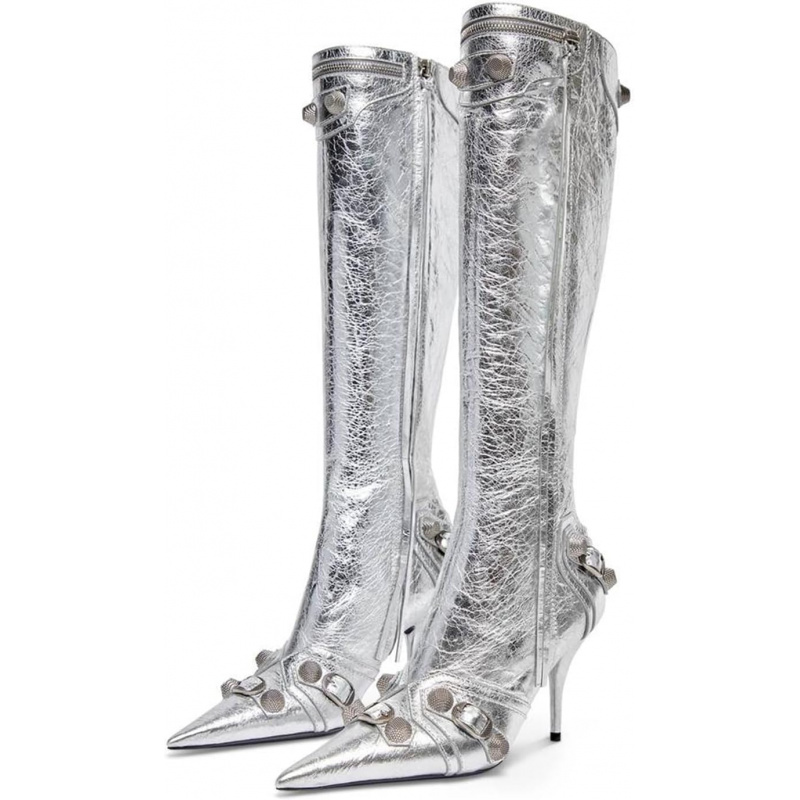 Women's Stiletto Black Knee High Boots