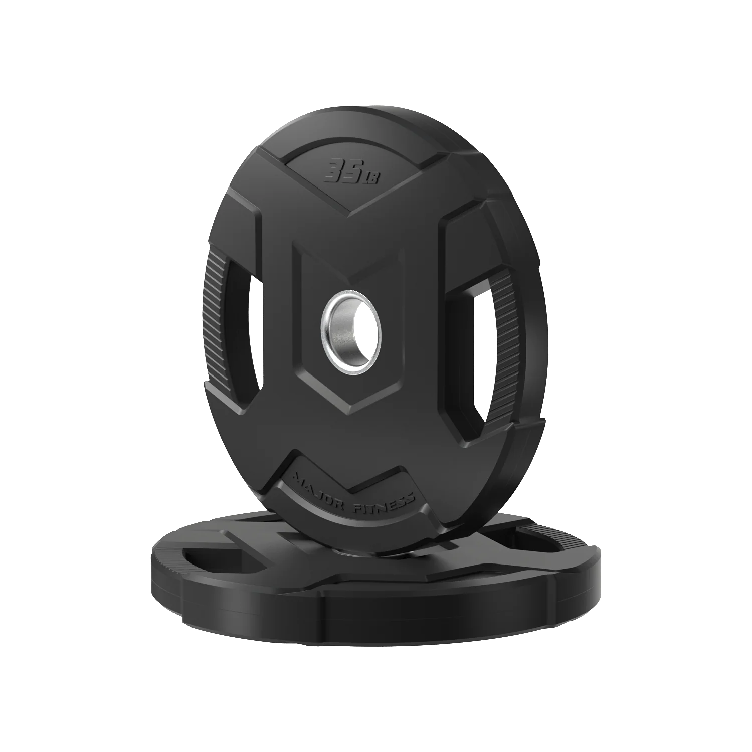 Major Fitness Rubber Coated Olympic Cast Iron Grip Plates