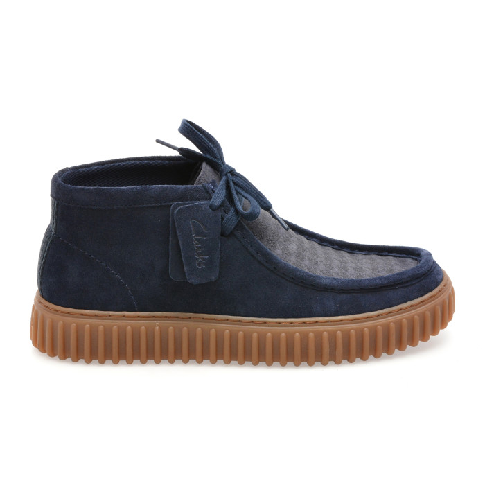 Ghete CLARKS bleumarin, TORHILL HI, din material textil