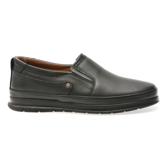 Pantofi BITE THE BULLET negri, RZ006, din piele naturala