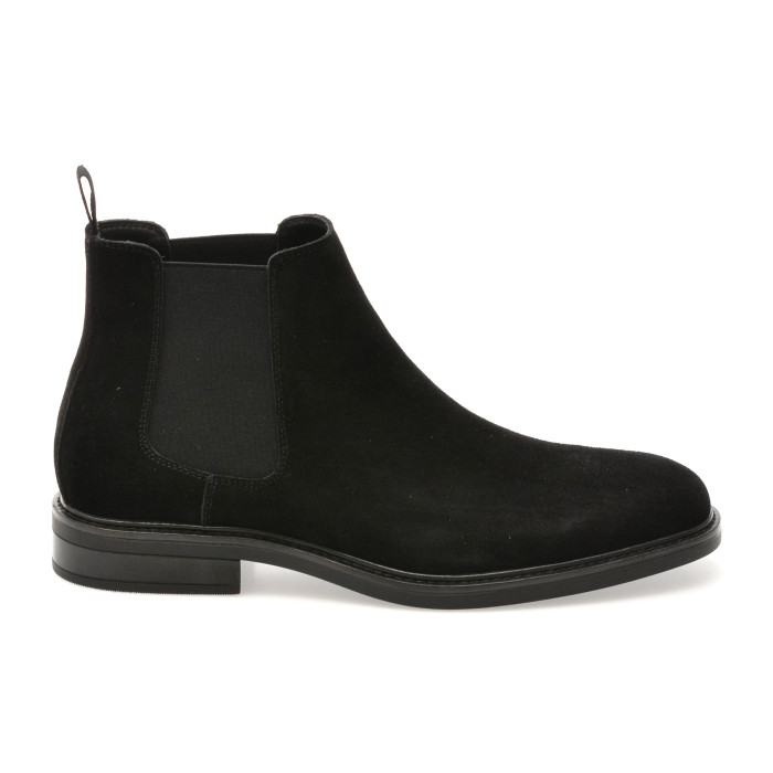Ghete elegante ALDO negre, GIO 001, din piele intoarsa