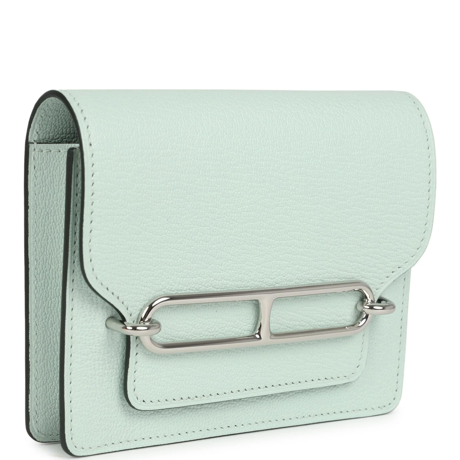 Hermes Roulis Slim Wallet Vert Fizz Chevre Palladium Hardware