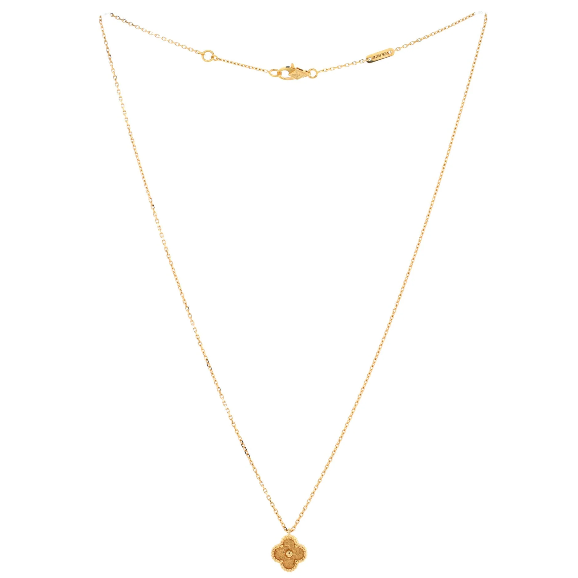 Sweet Alhambra Pendant Necklace 18K Yellow Gold