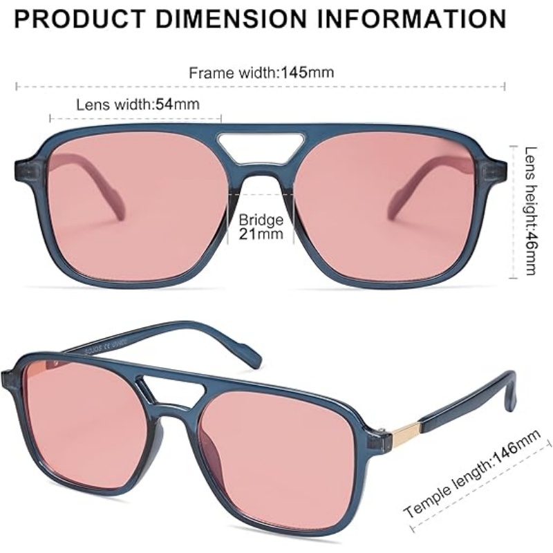 Retro Aviator Sunglasses for Women Men