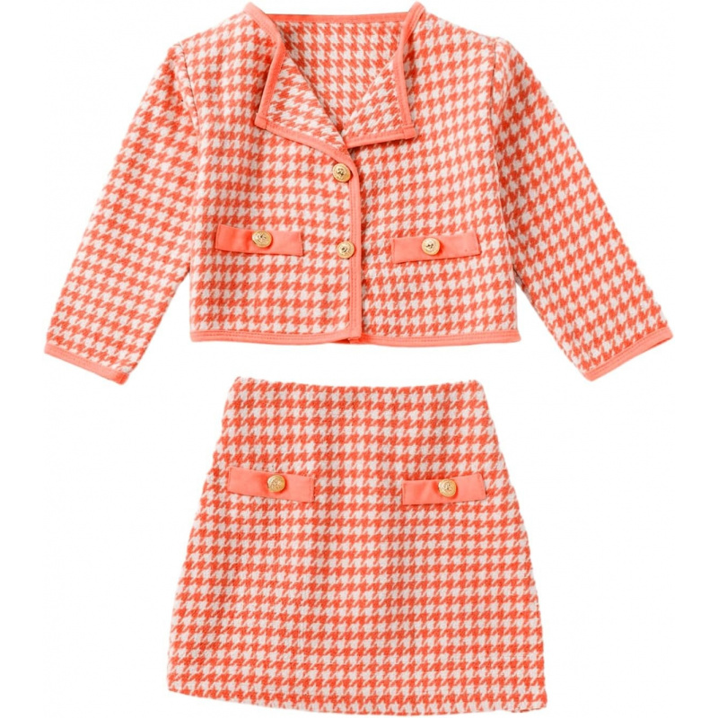Girl's 2 Piece Houndstooth Outfits
