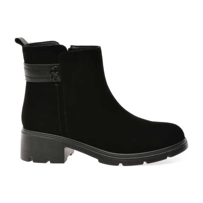 Ghete FLAVIA PASSINI negre, 371366, din piele intoarsa