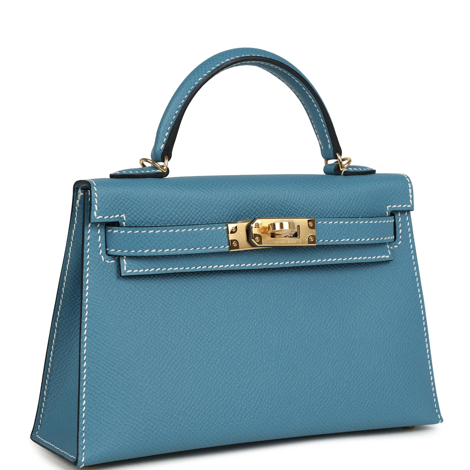 Hermes Kelly Sellier 20 Blue Jean Epsom Gold Hardware