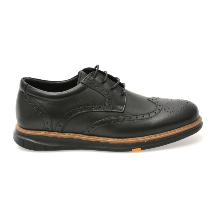 Pantofi eleganti OTTER negri, 1092, din piele naturala
