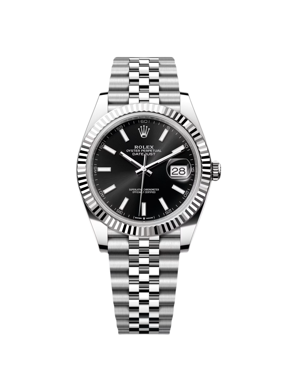 【Super Clone】RLX  Datejust Black Index Jubilee 41mm Stainless Steel - 126334-0018
