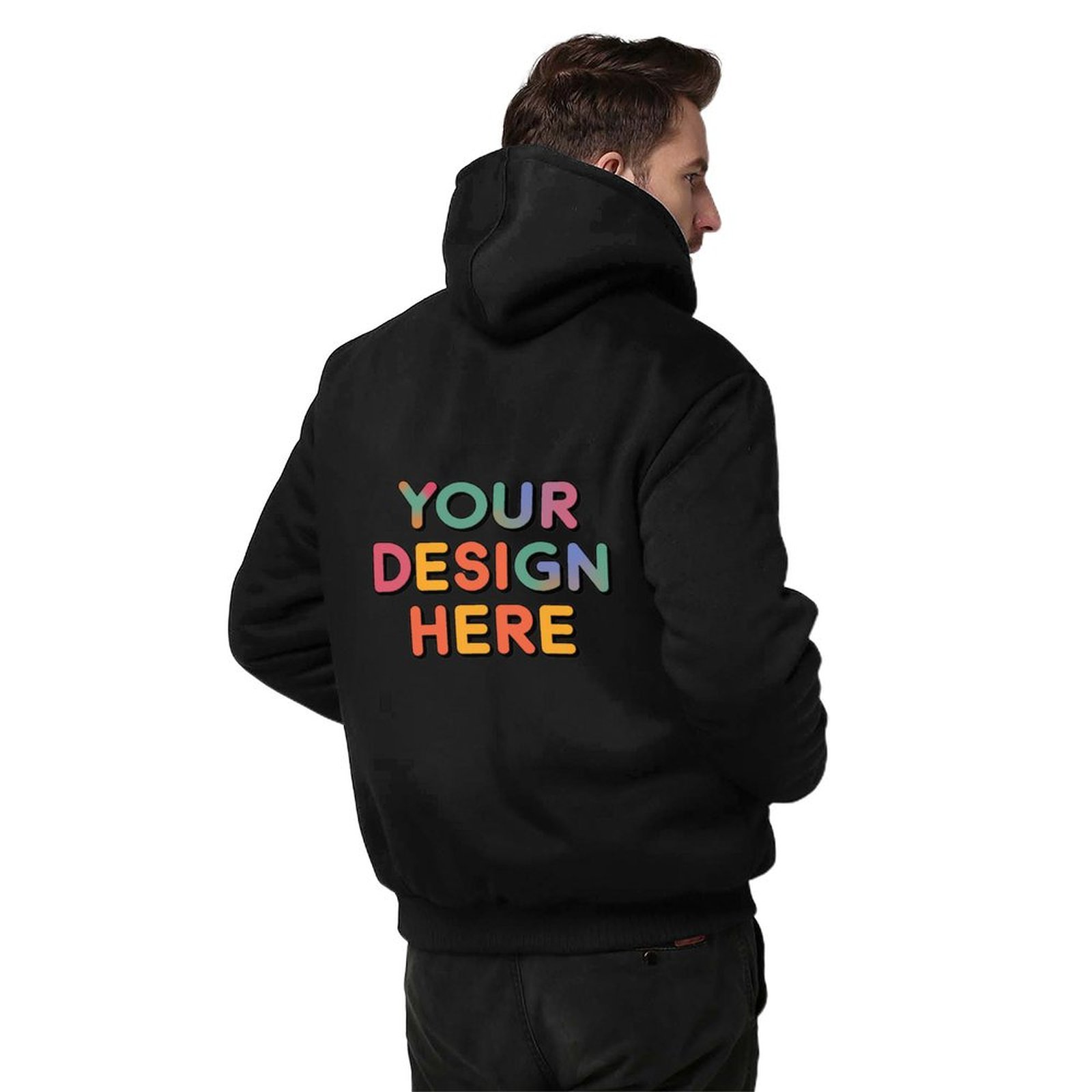 Personalized Custom Men’s Exquisite Craftsmanship Full Zip Hoodie