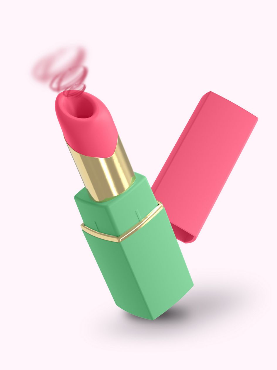 Womanizer Beauty Green and Pink Lipstick Clitoral Stimulator