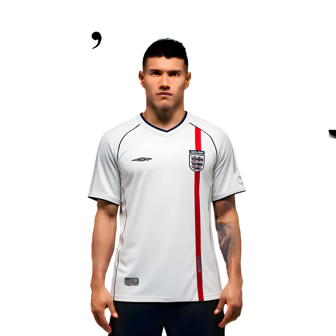 England 2002 I Home Jersey - Retro Version