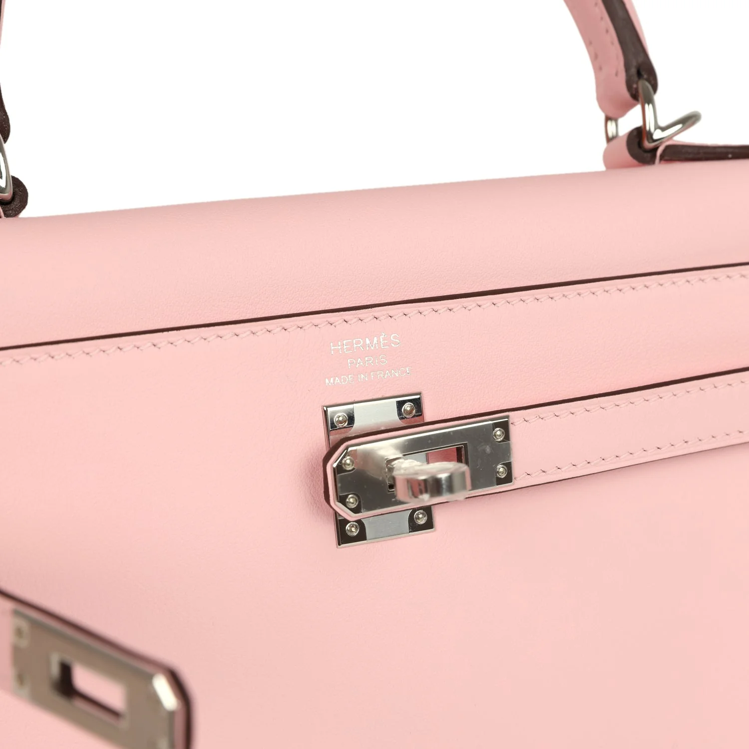 Hermes Kelly Retourne 25 Rose Sakura Swift Palladium Hardware