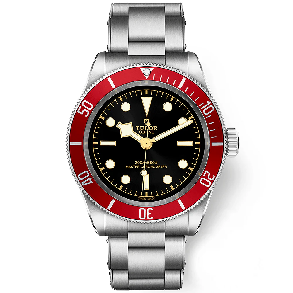 【Super Clone】TUDOR Black Bay 41mm Black Dial & Red Bezel Men's Bracelet Watch M7941A1A0RU-0001