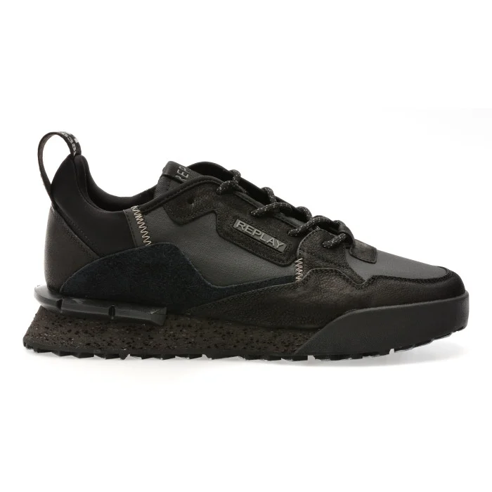 Pantofi sport REPLAY negri, MS1P45L, din piele naturala