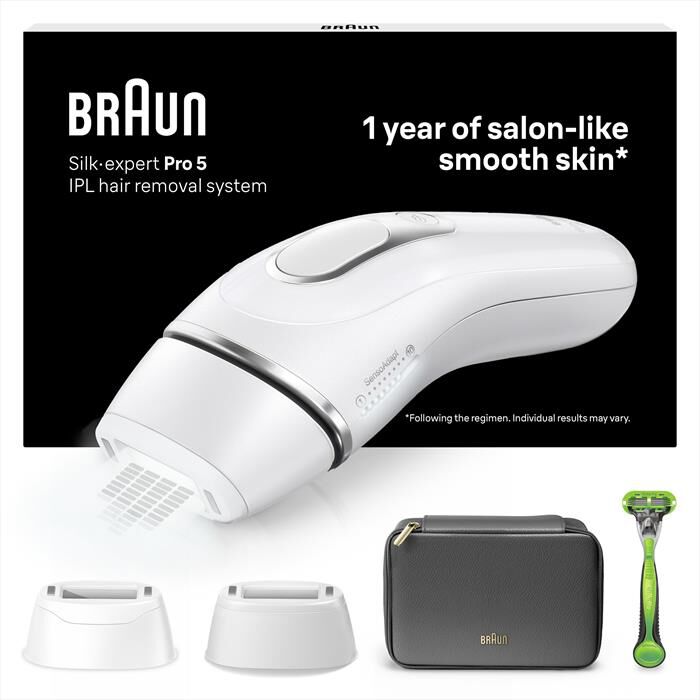 BRAUN - LUCE PULSATA PL5145-BIANCO/ARGENTO