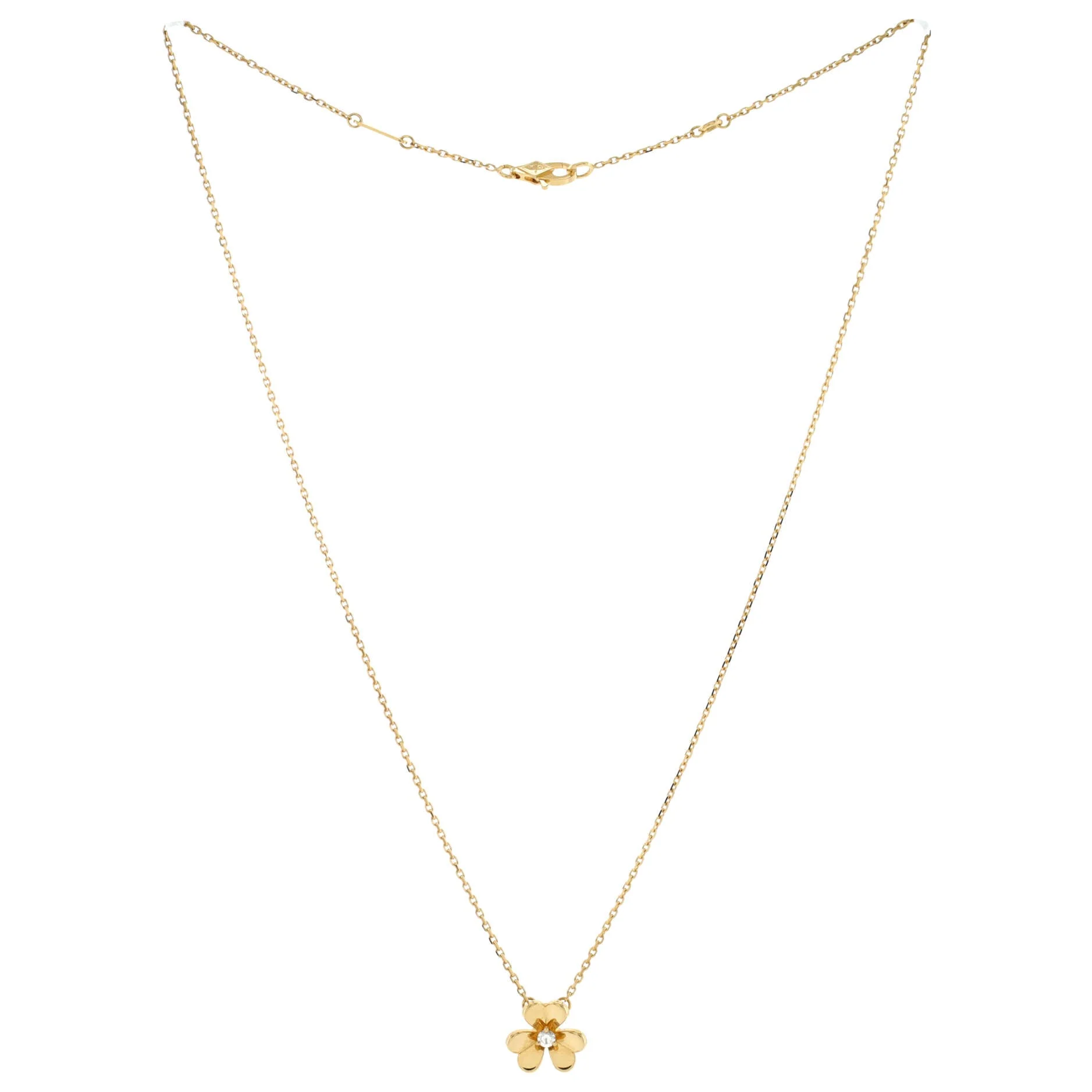 Frivole Pendant Necklace 18K Yellow Gold and Diamond Mini