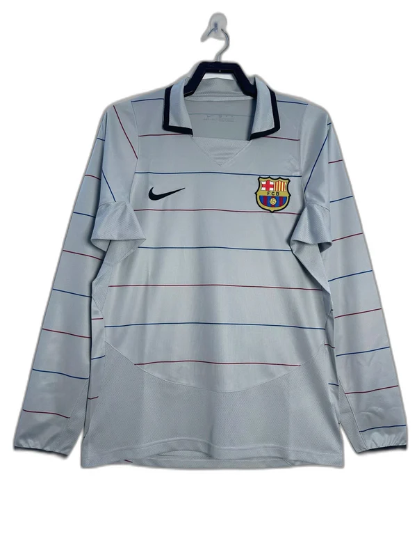 Barcelona 03/04 II Away Jersey - Long Sleeve Retro Version