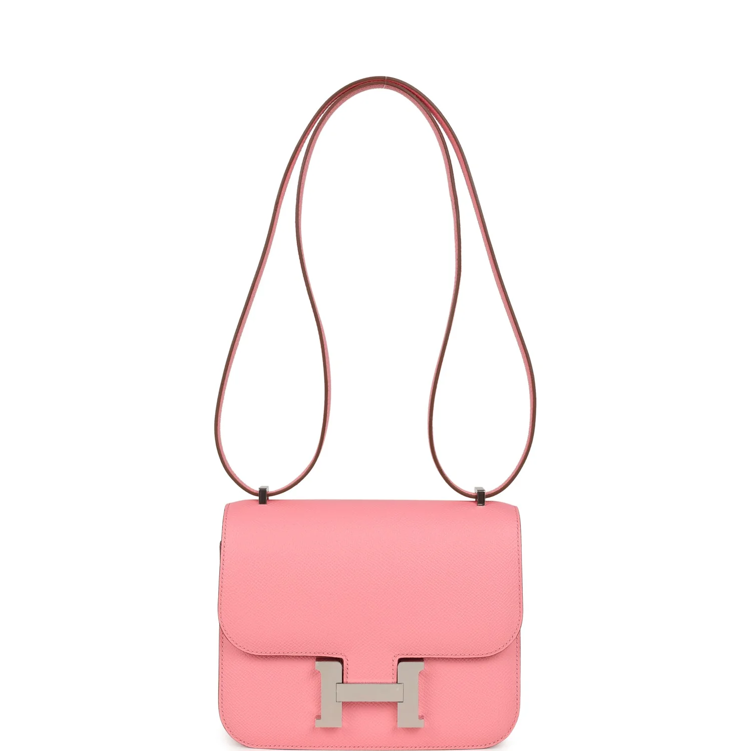 Hermes Constance 18 Rose Confetti Epsom Palladium Hardware