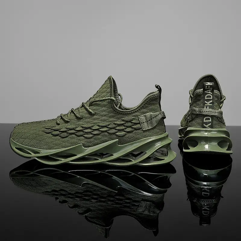 Breathable Mesh Shoes – Slip-Resistant Rubber Sole Low-Top Lace-Up Design
