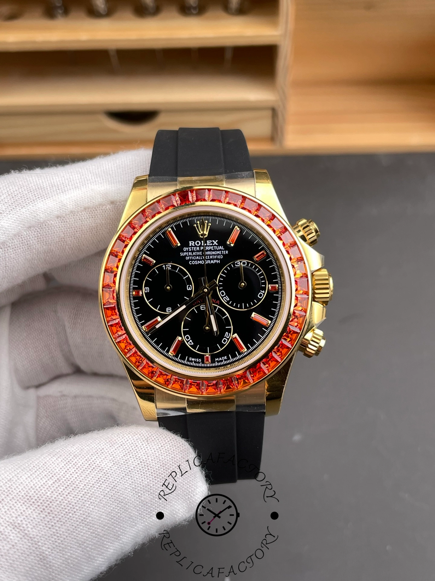 Rolex Daytona Orange Sapphire Bezel 116588SACO