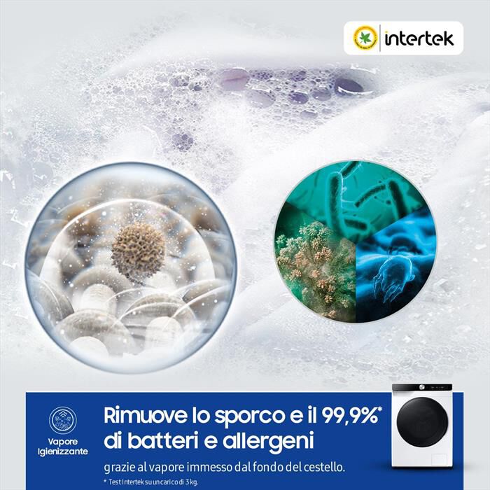 SAMSUNG - Lavasciuga 11/6 Kg WD11DG6B85BKU3 Classe A-bianca con oblò e display nero