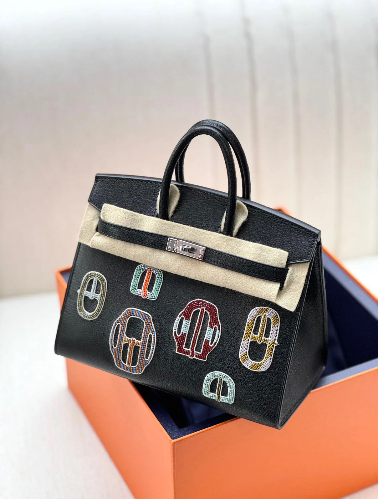 Hermès Birkin 20-25 Badge Bag Goatskin customization