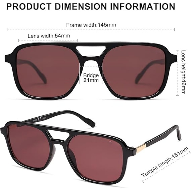 Retro Aviator Sunglasses for Women Men