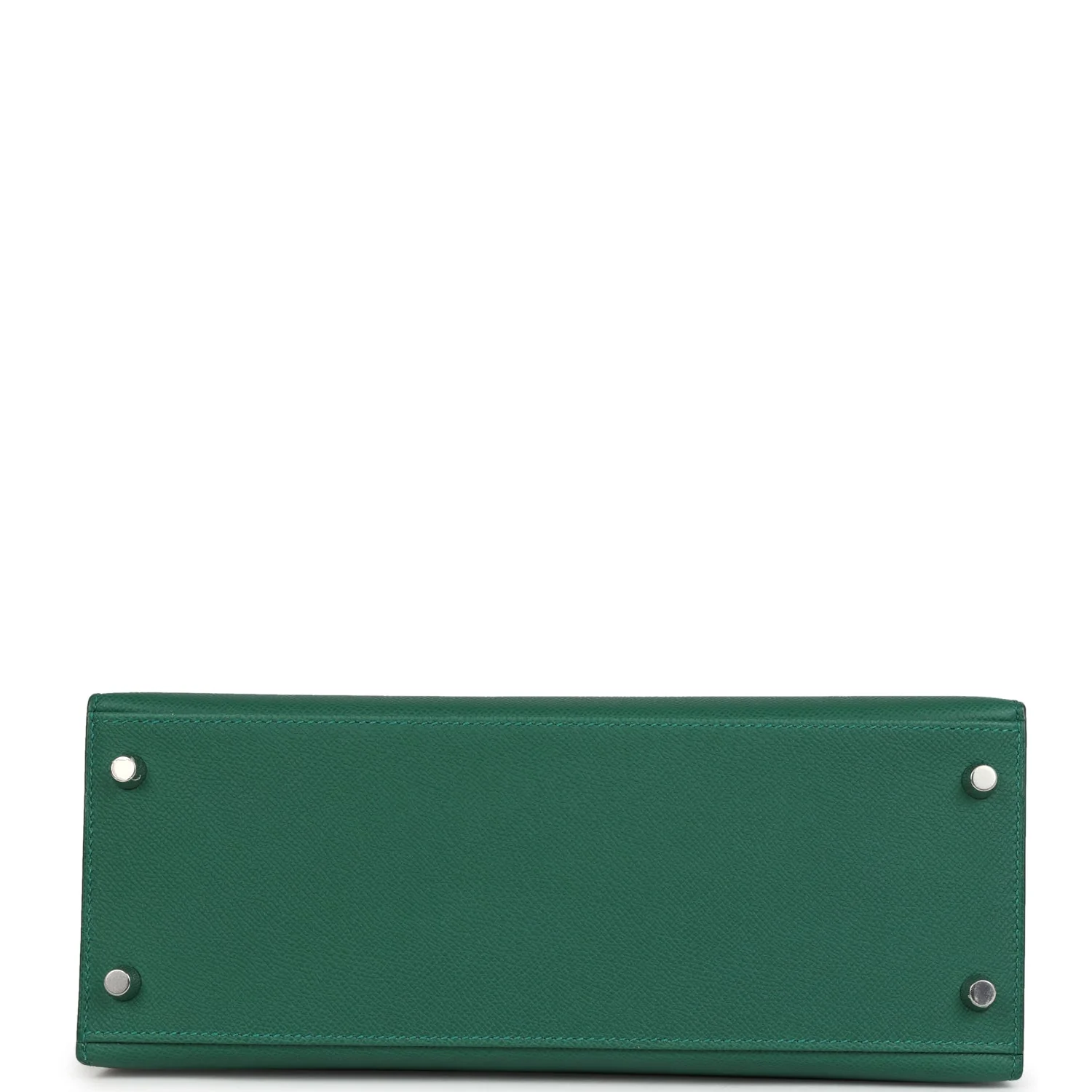 Hermes Kelly Sellier 28 Vert Moyen Epsom Palladium Hardware