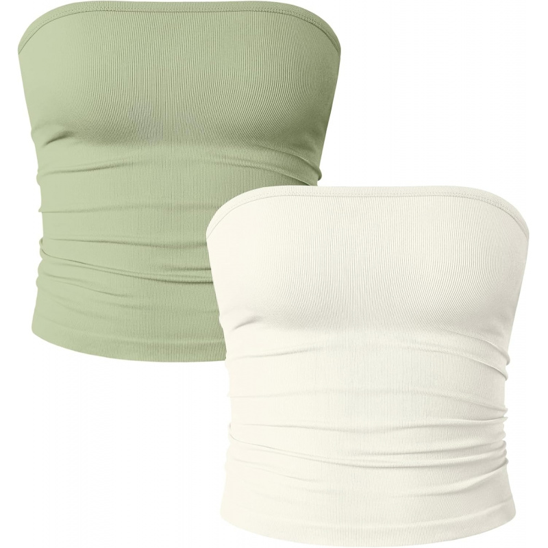 AURETOP Women's 2 Piece Tube Tops Strapless
