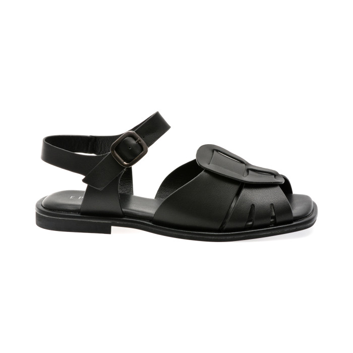 Sandale EPICA negre, 1383C20, din piele naturala