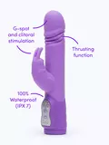Lovehoney Dream Rabbit Rechargeable Silicone Thrusting Rabbit Vibrator
