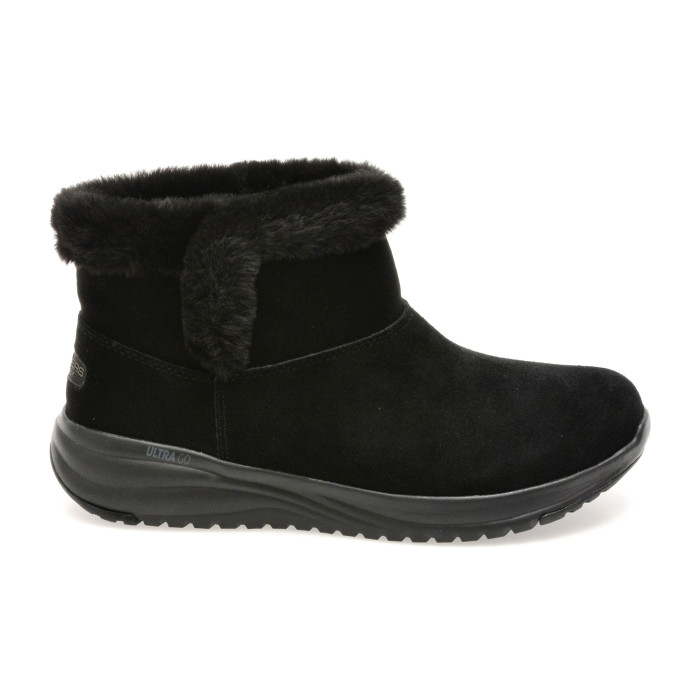 Ghete SKECHERS negre, ON-THE-GO STELLAR, din piele intoarsa