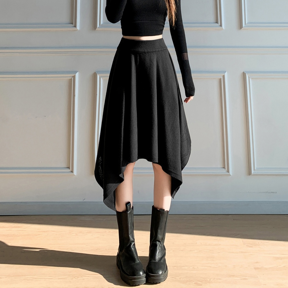 Slim high waist short skirt knitted skirt for women
