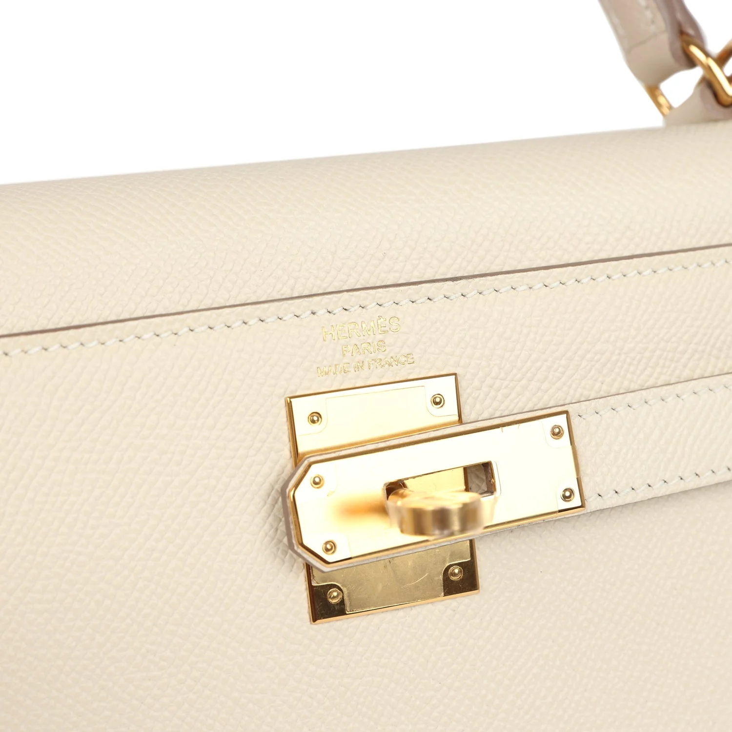 Hermes Kelly Sellier 28 Craie Epsom Gold Hardware