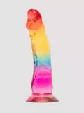 Rainbow Transparent Dildo 6.5 Inches