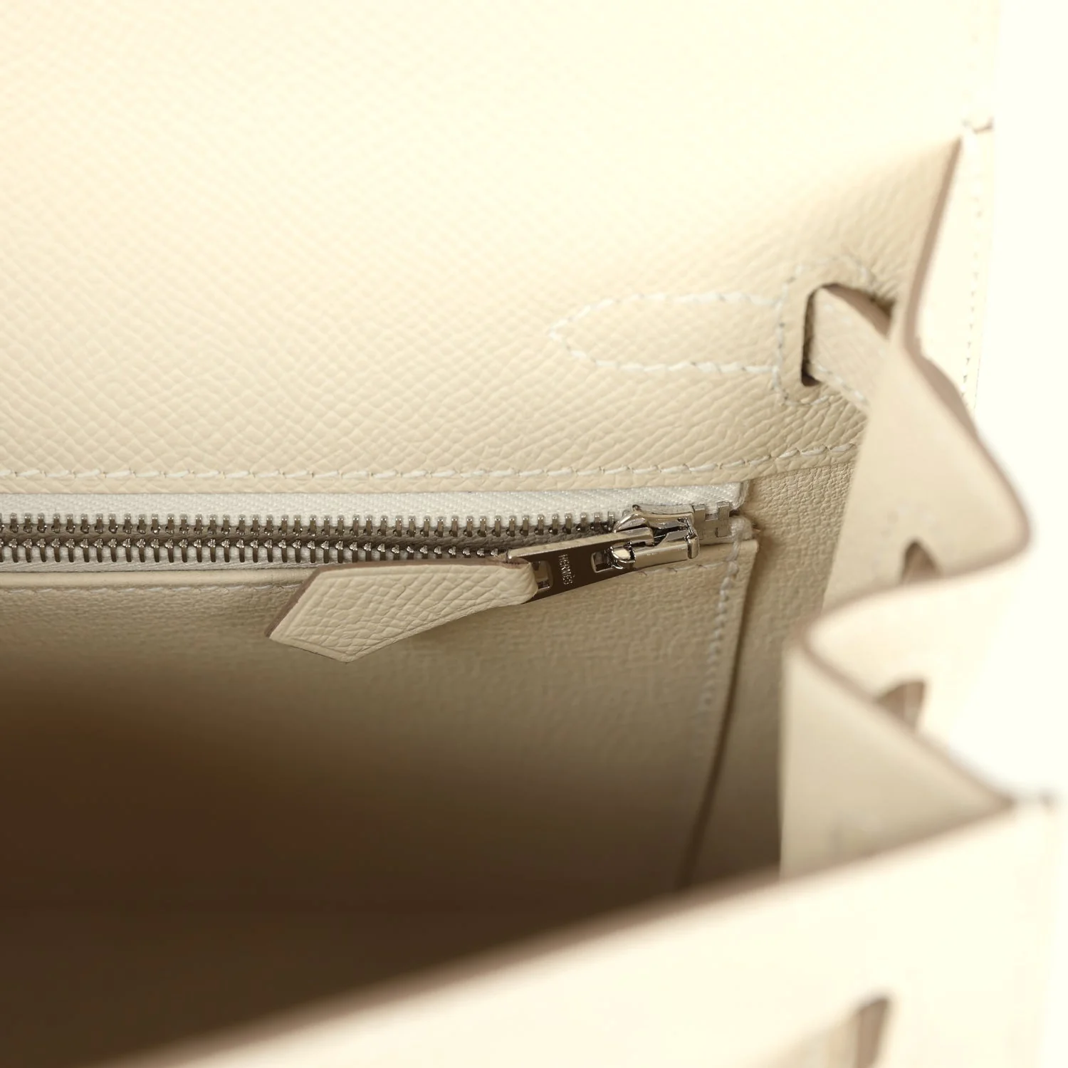 Hermes Kelly Sellier 25 Craie Epsom Electrum Hardware