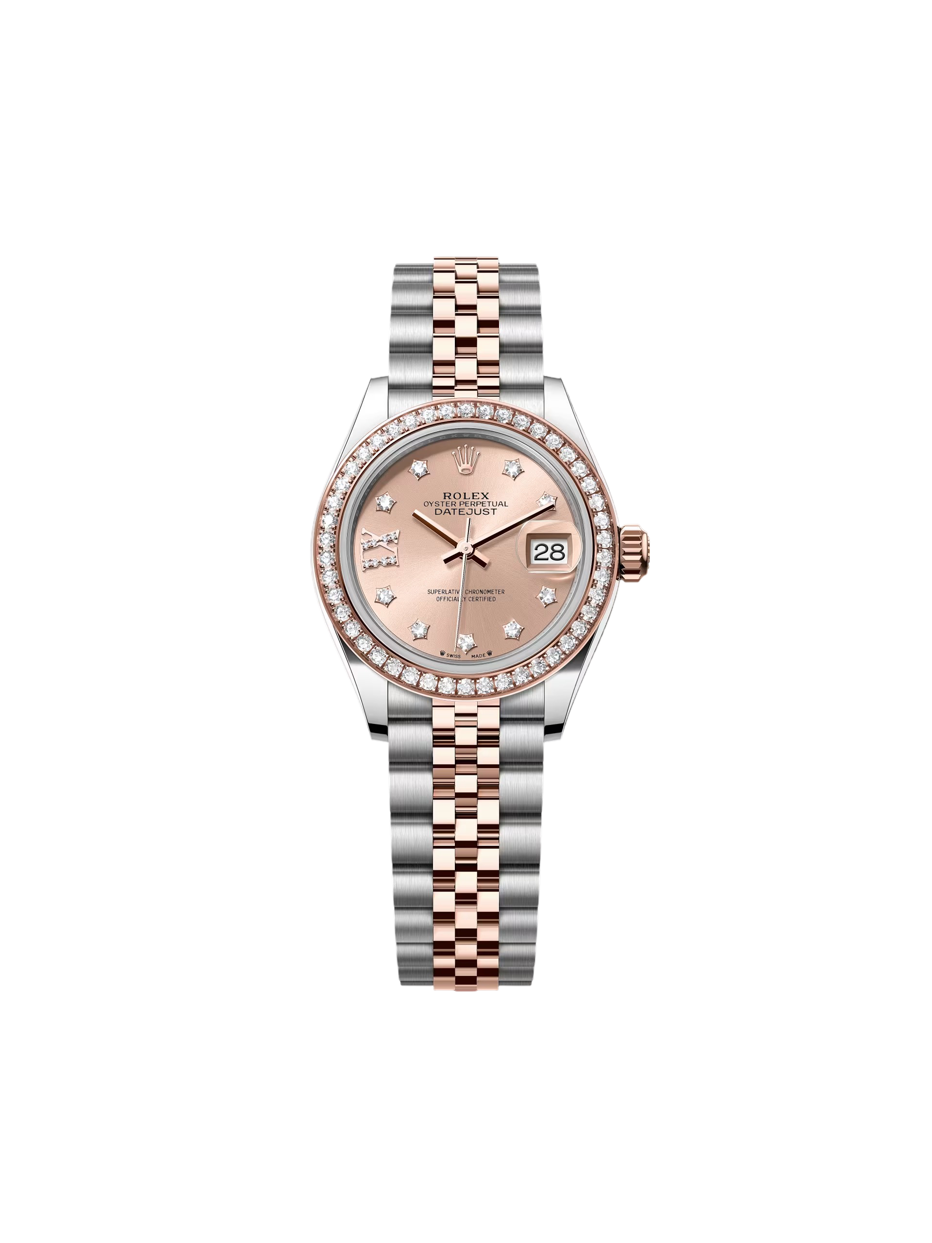 【Super Clone】RLX Lady-Datejust 28mm 279381RBR Rose Diamond Dial Oyster Bracelet