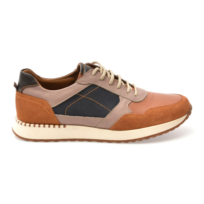 Pantofi sport BITE THE BULLET maro, 31352, din piele naturala