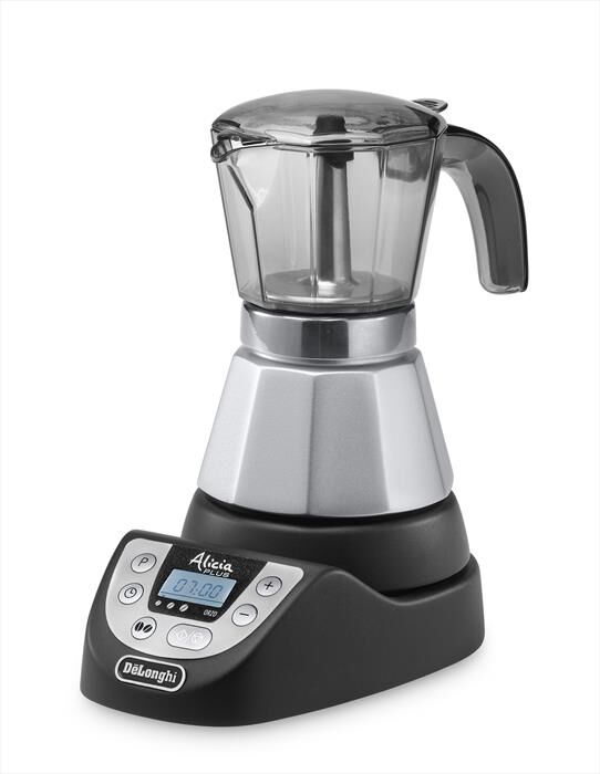 DE LONGHI - EMKP42.B Alicia PLUS MOKA ELETTRICA-Nero-Silver